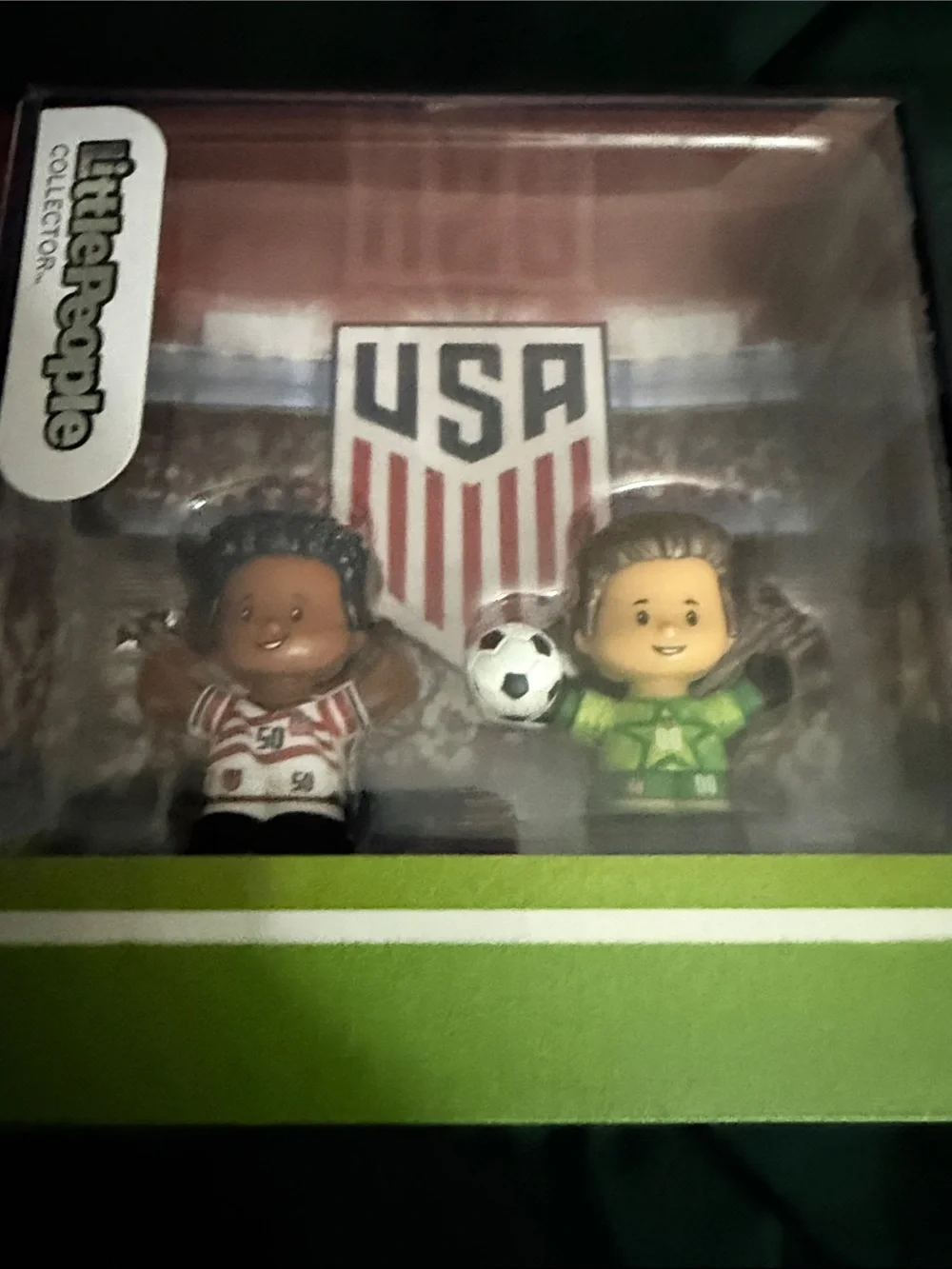 Fisher-Price Little People USA Soccer Player Duo - Red, White, Green, Black